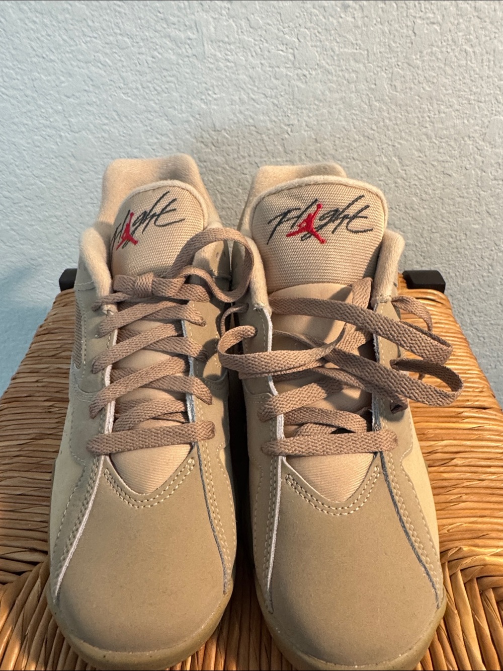 Jordan Kids Suede Low-Top Sneakers in Tan